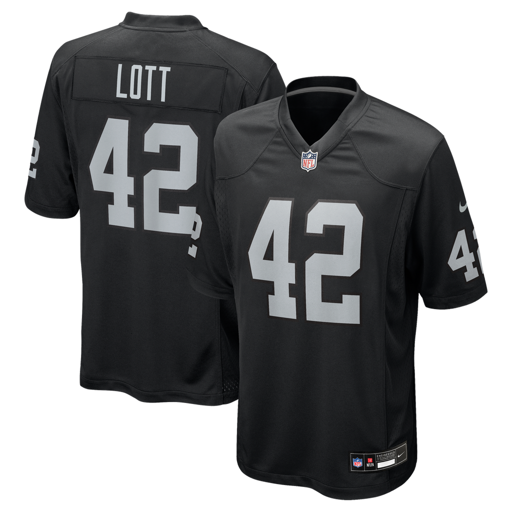 Ronnie Lott Las Vegas Raiders Game Retired Player Jersey - Black