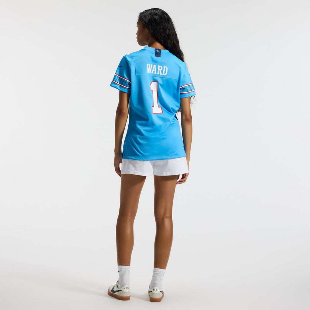 Cameron Ward Tennessee Titans Women's Jersey - Light Blue