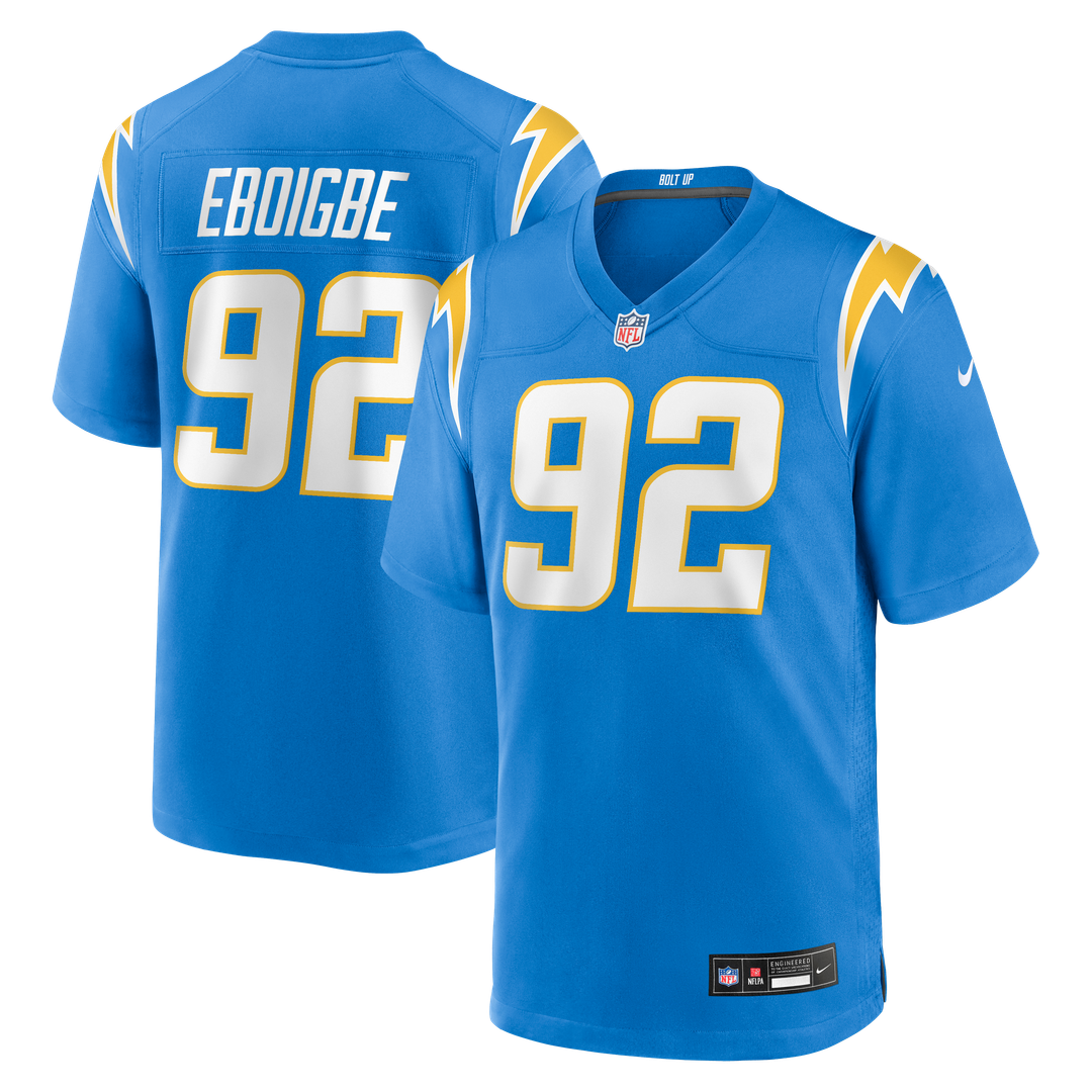 Justin Eboigbe Los Angeles Chargers Team Jersey - Powder Blue