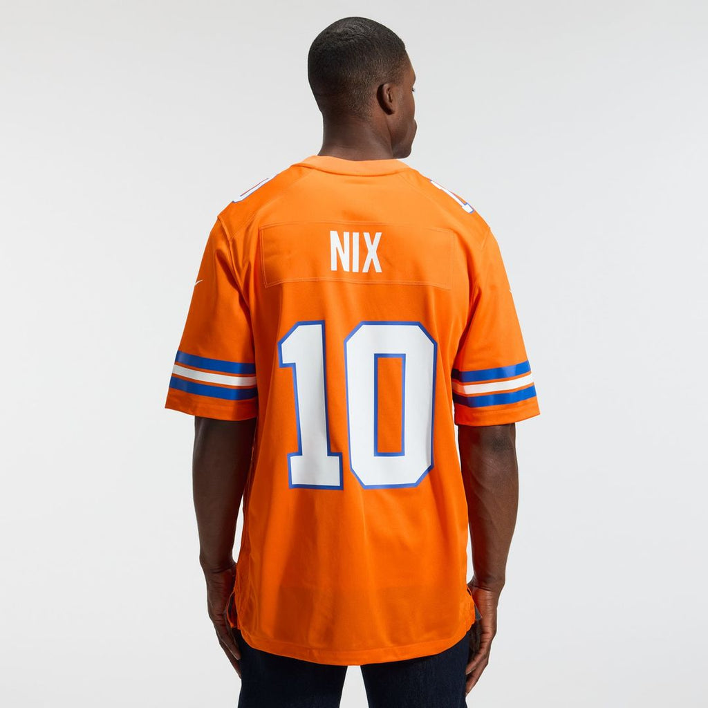 Bo Nix Denver Broncos Mile High Collection 1977 Throwback Player Jersey - Orange