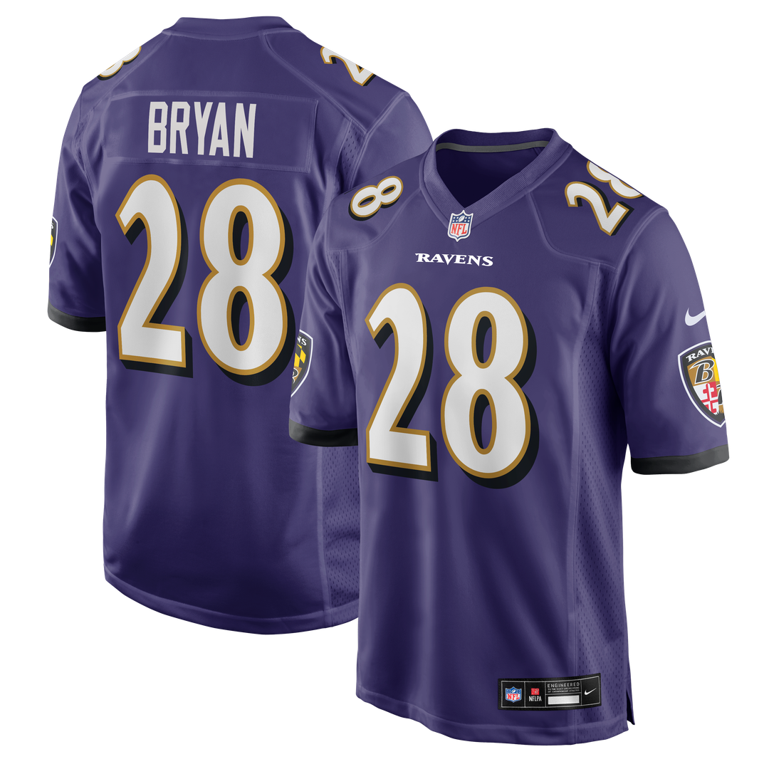 Taven Bryan Baltimore Ravens Team Jersey - Purple