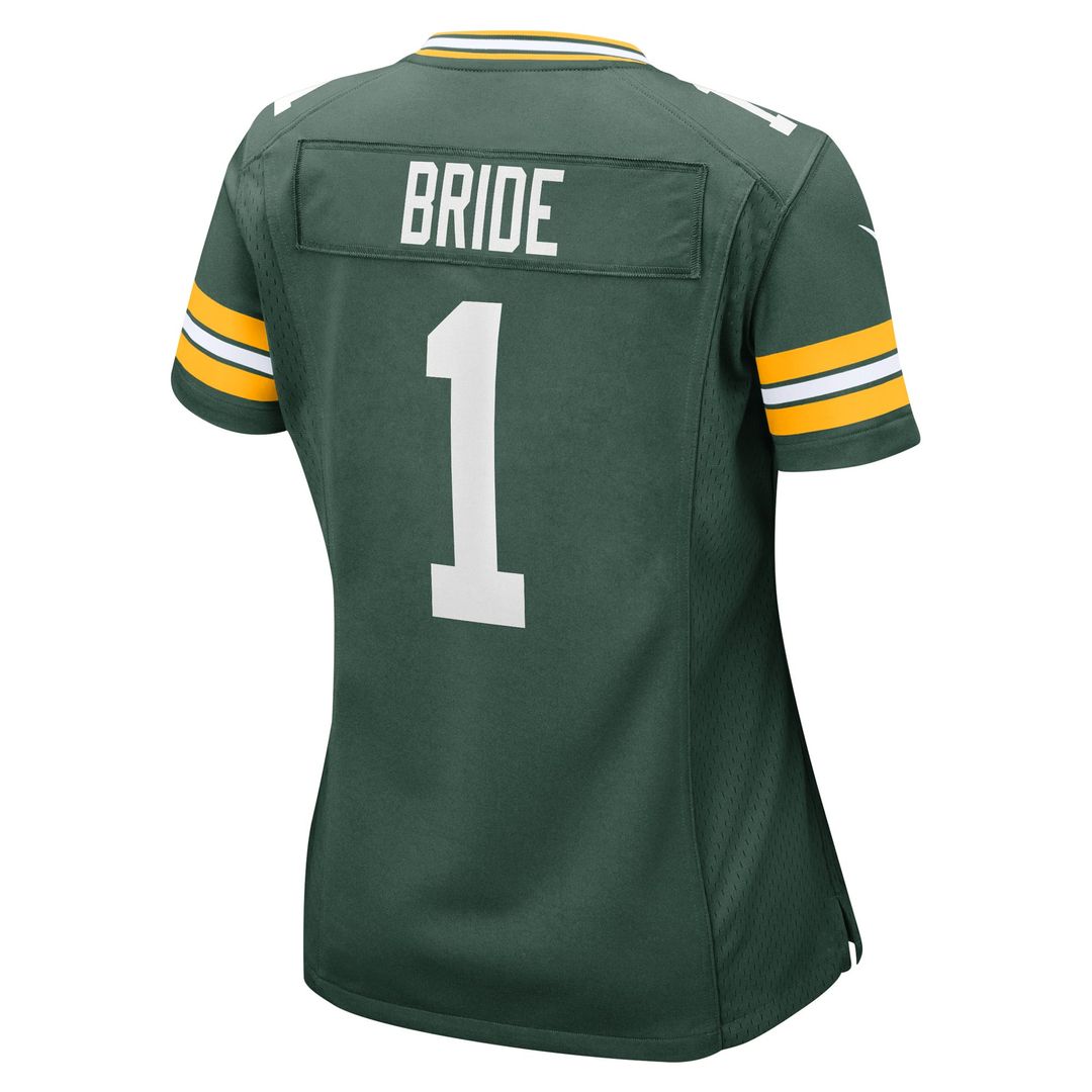 Number 1 Bride Green Bay Packers Women's Jersey - Green