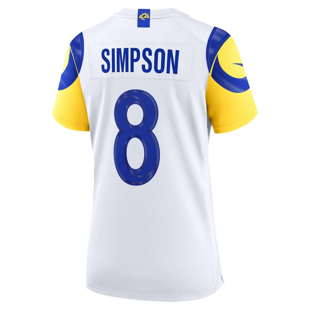 Ty Simpson Los Angeles Rams Women's Jersey - White