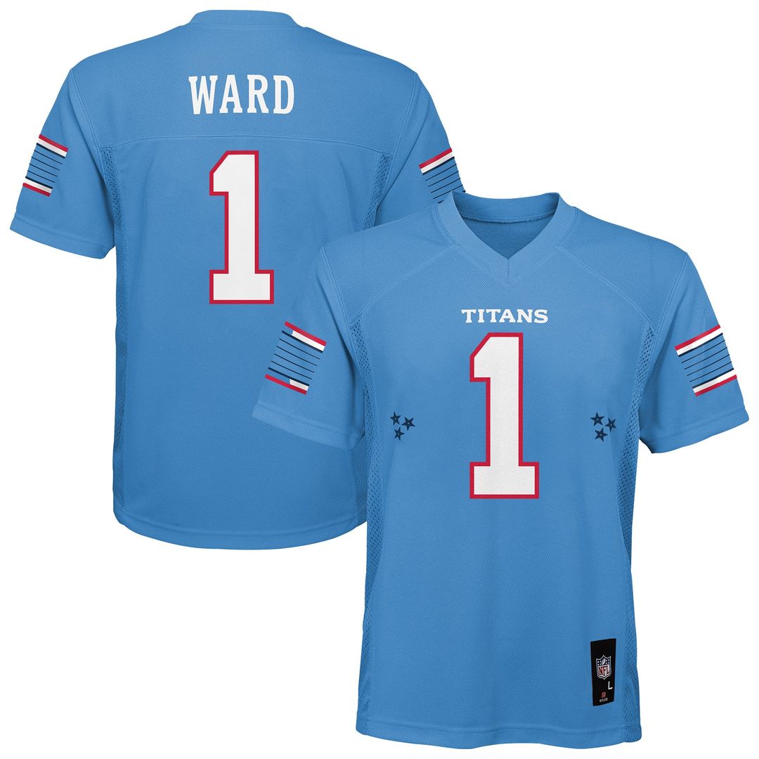 Cameron Ward Tennessee Titans Youth Team Jersey - Light Blue