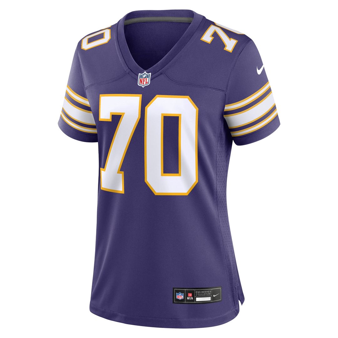 Jim Marshall Minnesota Vikings Women's Classic Retired Player Jersey - Purple