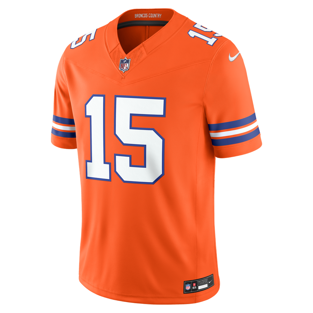 Nik Bonitto Denver Broncos Alternate Mile High Collection 1977 Throwback Stitched Jersey - Orange