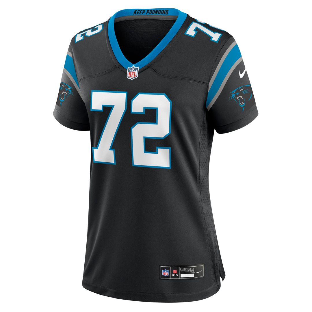 Taylor Moton Carolina Panthers Women's Team Jersey - Black