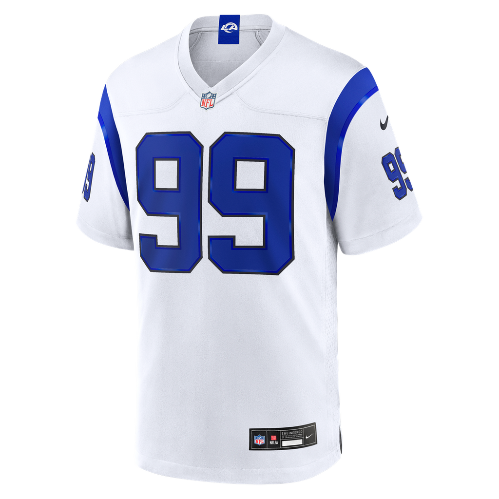 Aaron Donald Los Angeles Rams Fearsome White Jersey