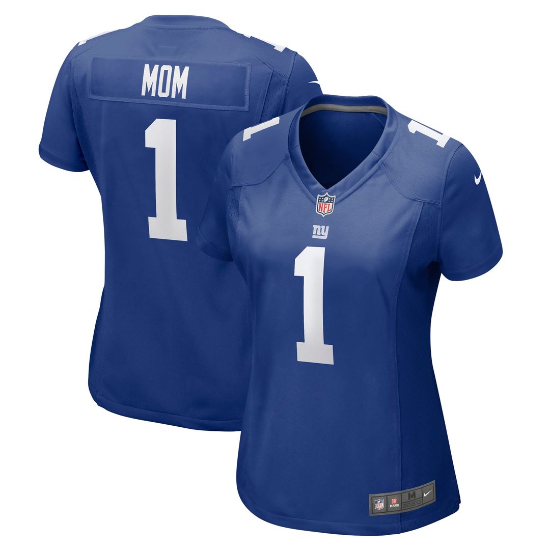 Number 1 Mom New York Giants Women's Jersey - Royal