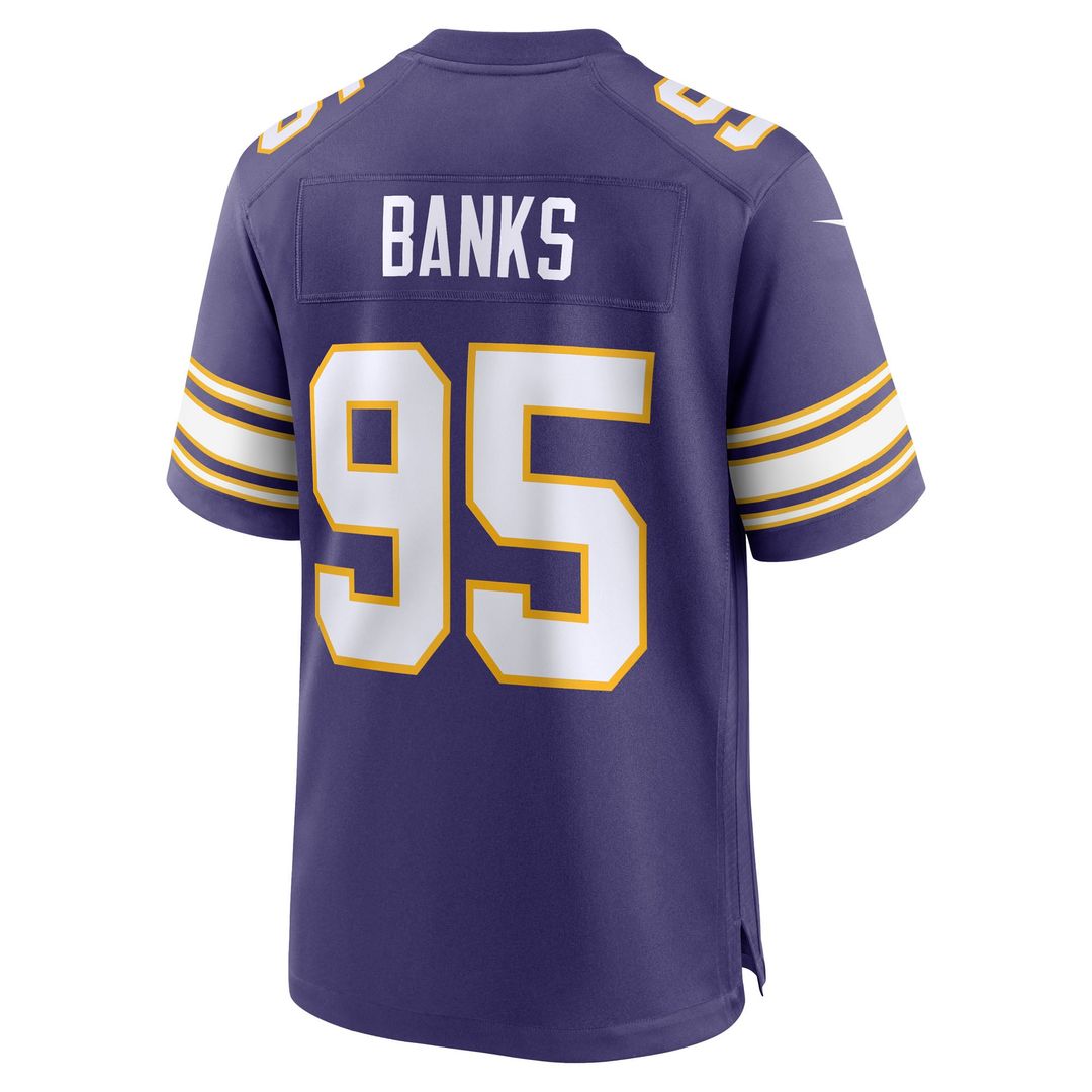 Caleb Banks Minnesota Vikings Alternate Classic Jersey - Purple