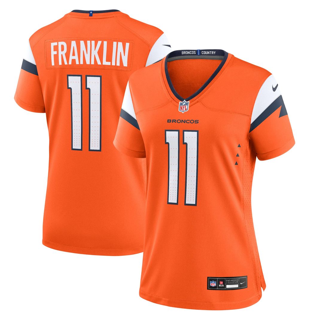 Troy Franklin Denver Broncos Women's Team Jersey - Orange