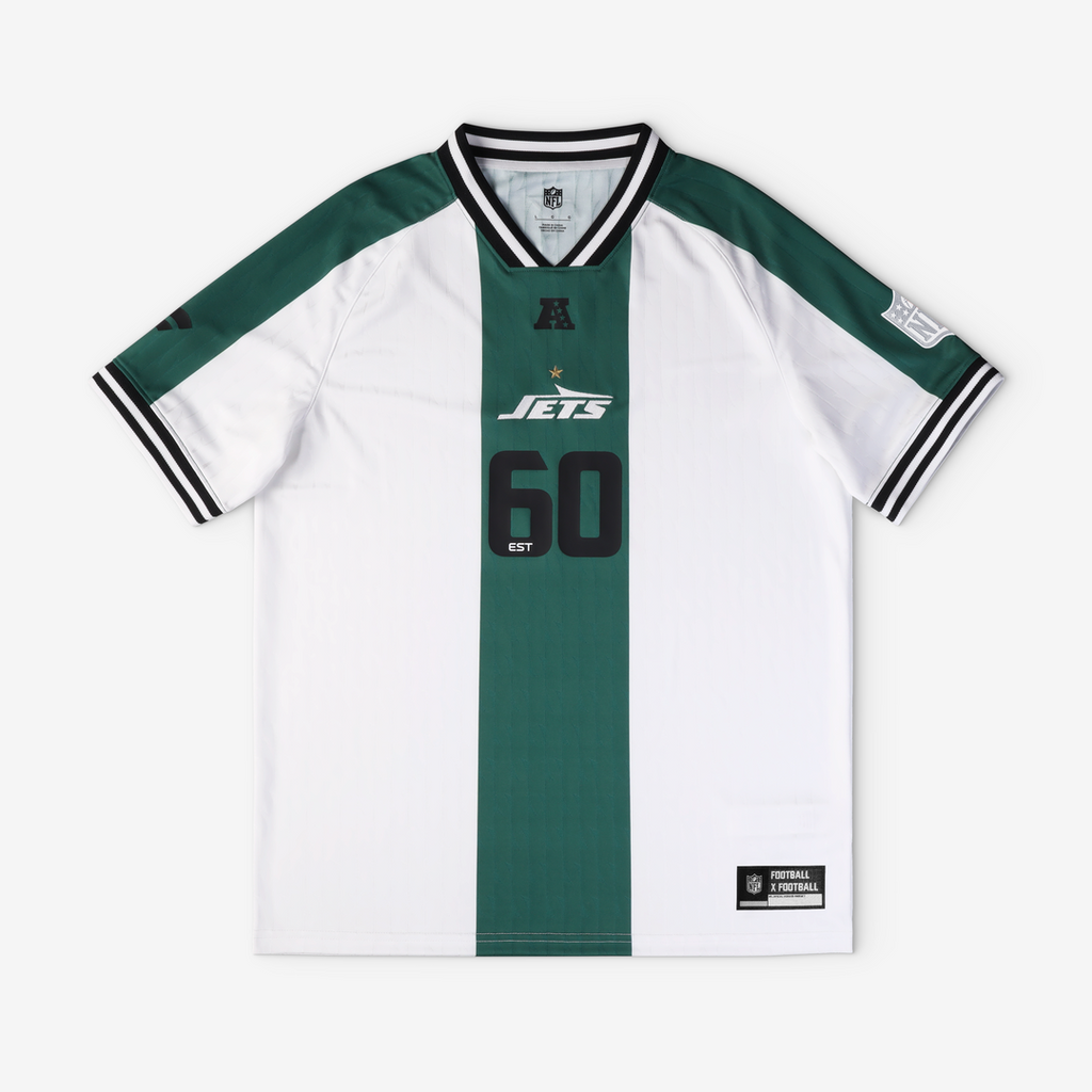 New York Jets Youth Football x Football V-Neck Fan Top - White