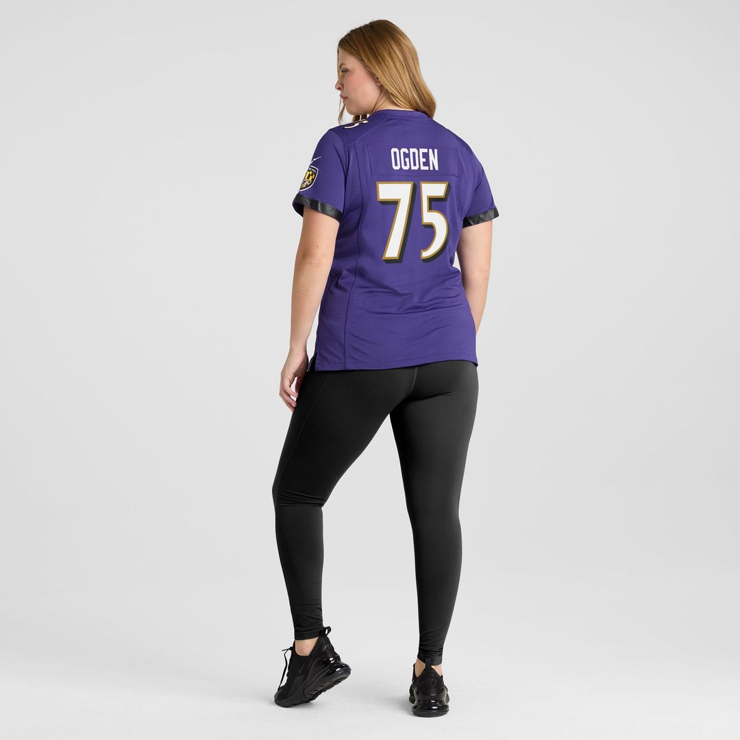Jonathan Ogden Baltimore Ravens Women's Game Retired Player Jersey - Purple