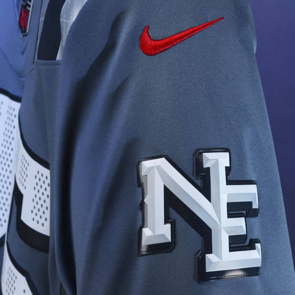 Drake Maye New England Patriots Rivalries Collection Stitched Jersey - Blue