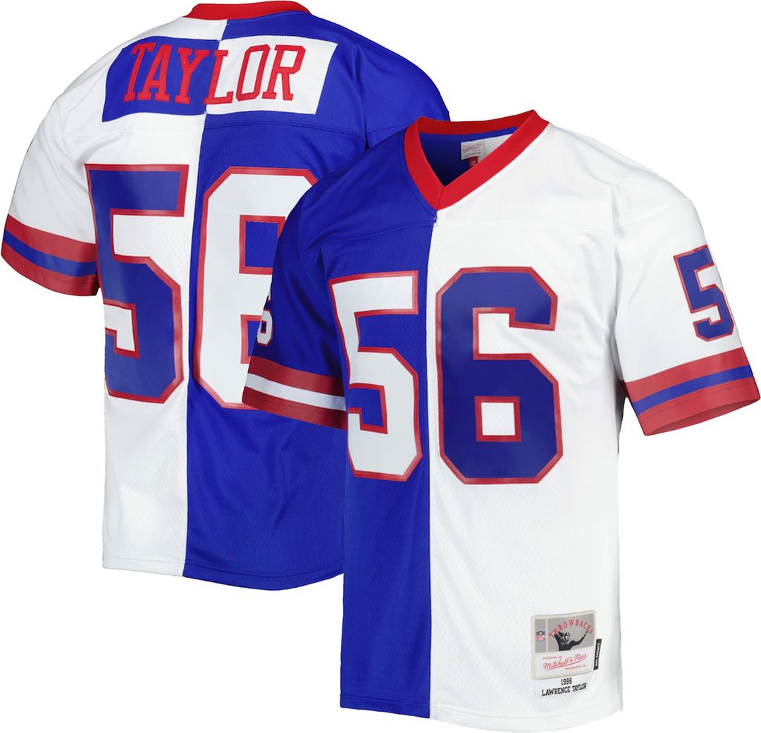 Lawrence Taylor New York Giants 1986 Split Legacy Jersey - Royal/White