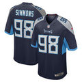 Jeffery Simmons Tennessee Titans Jersey - Navy