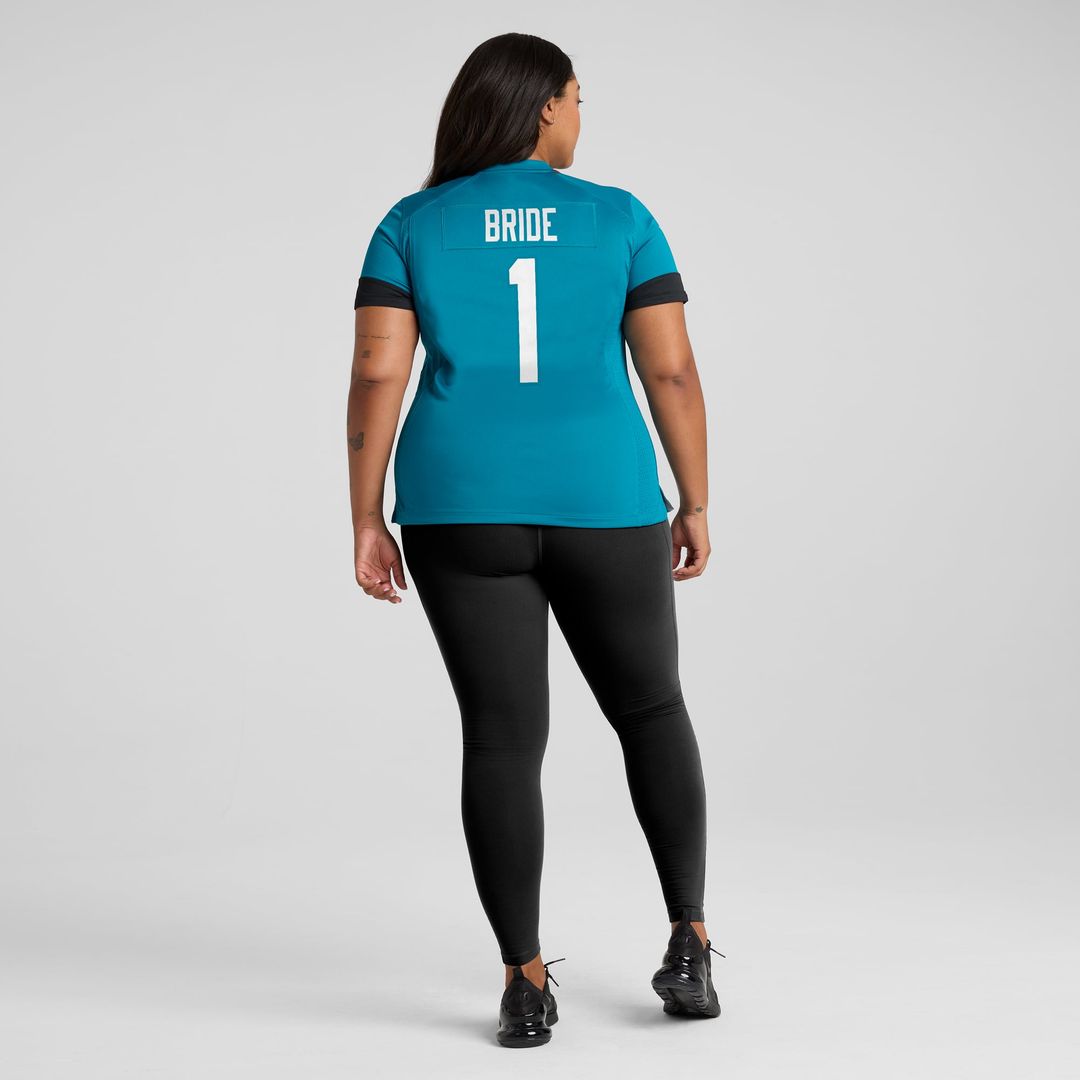 Number 1 Bride Jacksonville Jaguars Women's Jersey - Teal