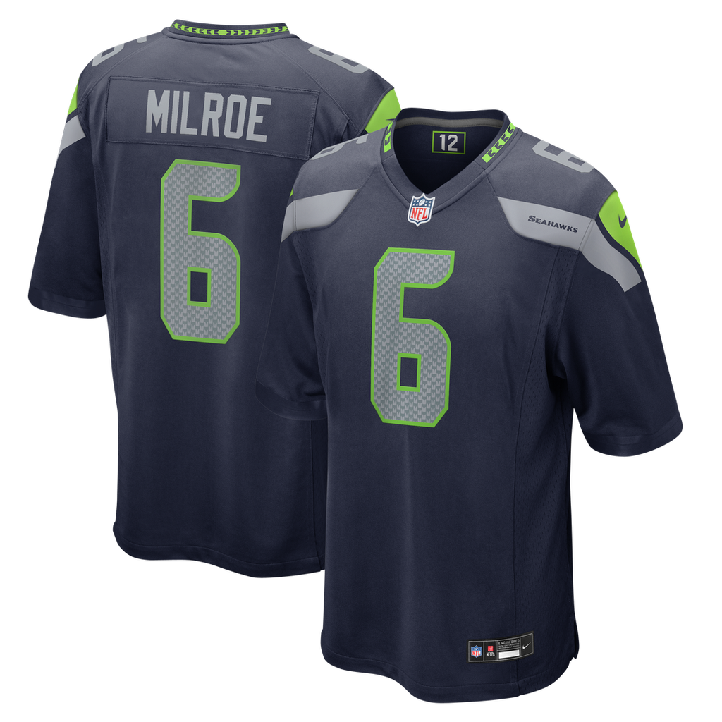 Jalen Milroe Seattle Seahawks Team Jersey - College Navy