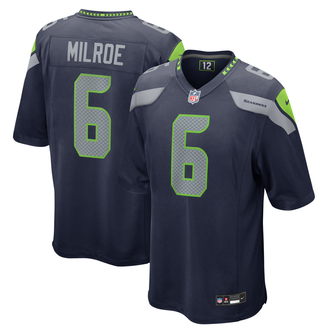 Jalen Milroe Seattle Seahawks Team Jersey - College Navy