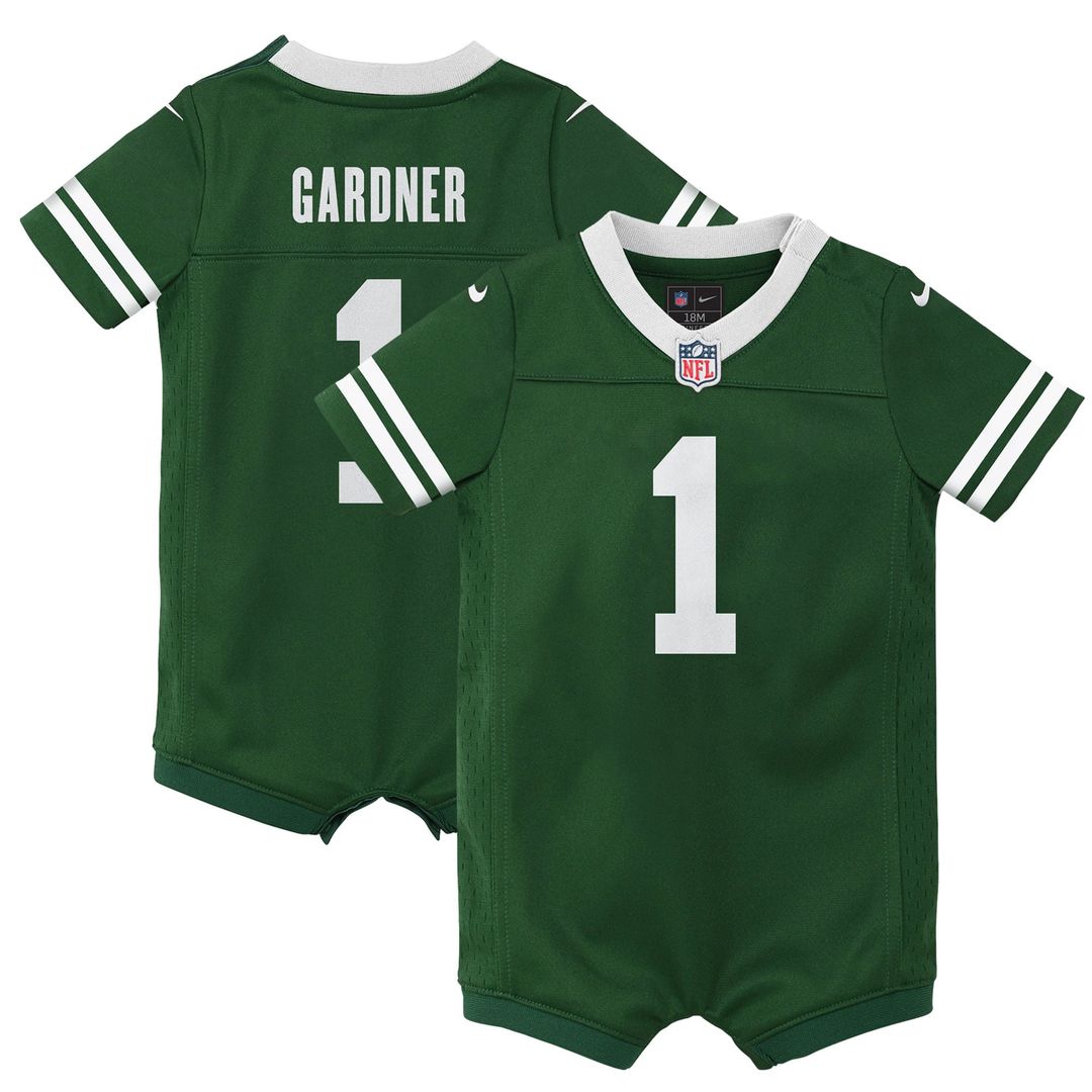 Ahmad Sauce Gardner New York Jets Newborn Romper Jersey - Green