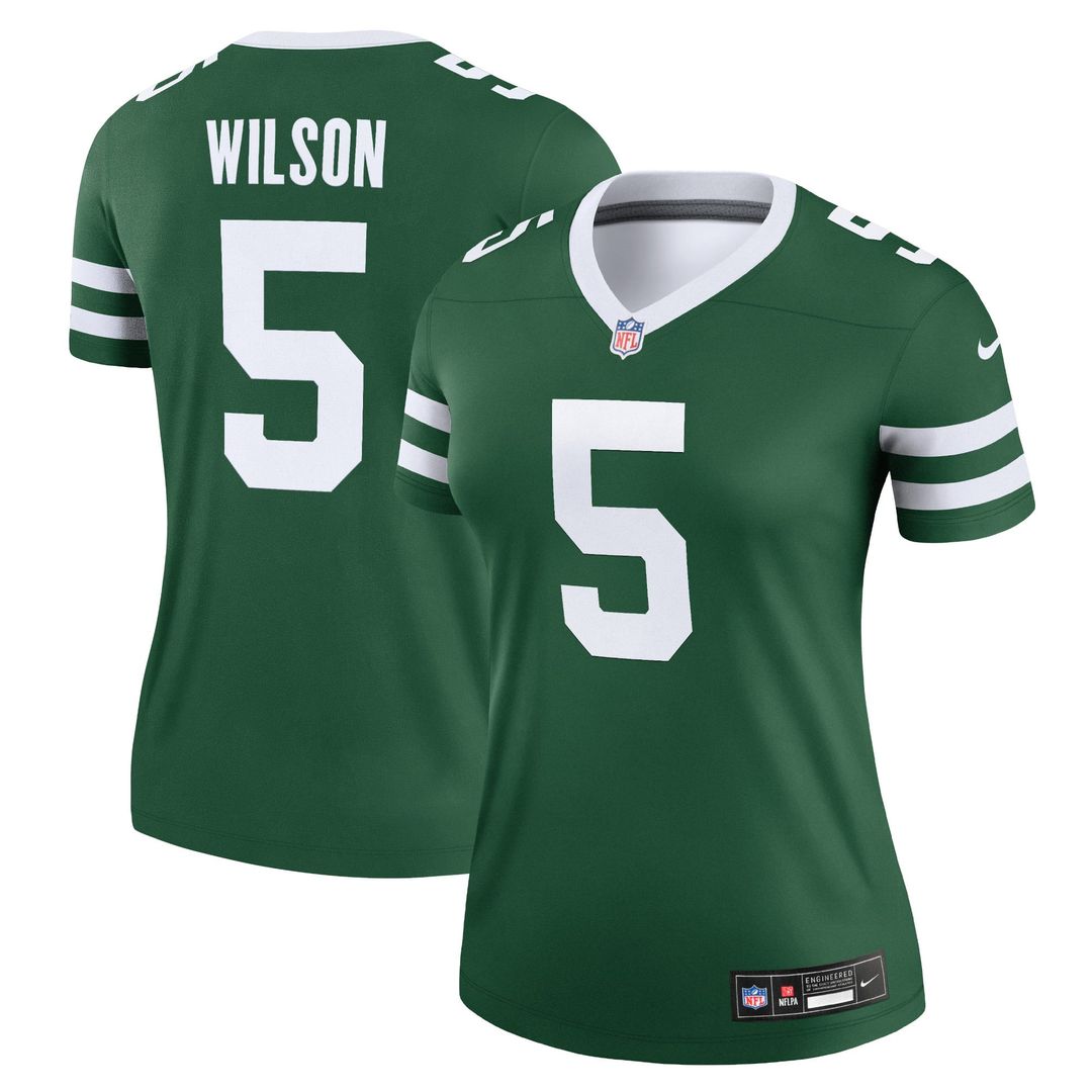Garrett Wilson New York Jets Women's Alternate Legend Player Performance Top - Legacy Black