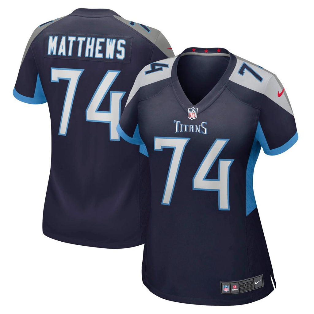Bruce Matthews Tennessee Titans Women's Oilers Throwback Retired Player Jersey - Light Blue