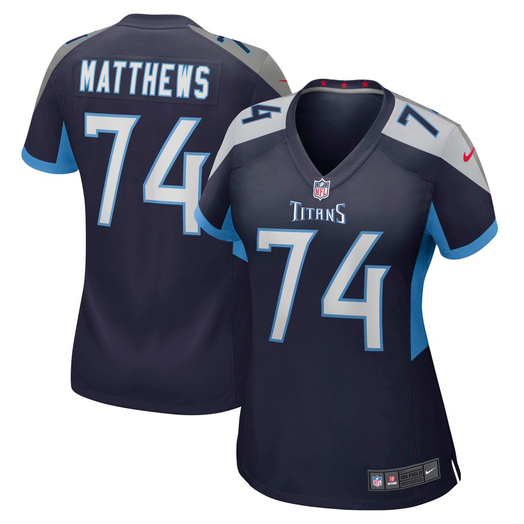 Bruce Matthews Tennessee Titans Women's Oilers Throwback Retired Player Jersey - Light Blue