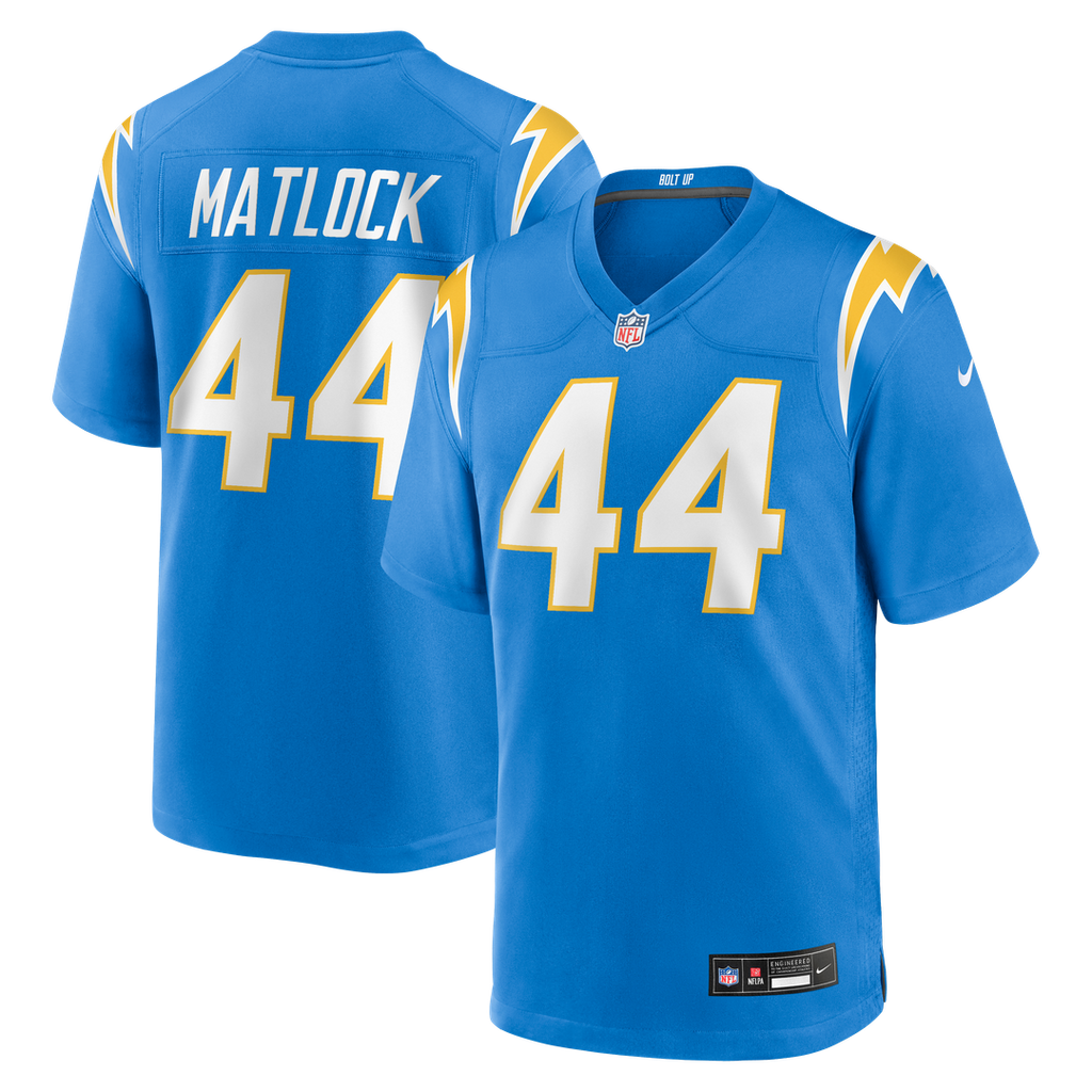 Scott Matlock Los Angeles Chargers Team Jersey - Powder Blue