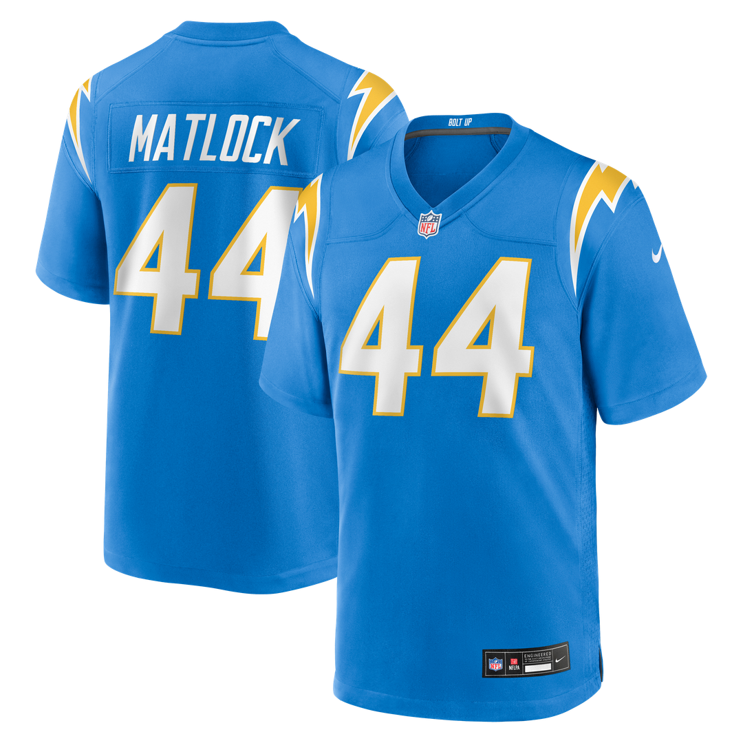 Scott Matlock Los Angeles Chargers Team Jersey - Powder Blue