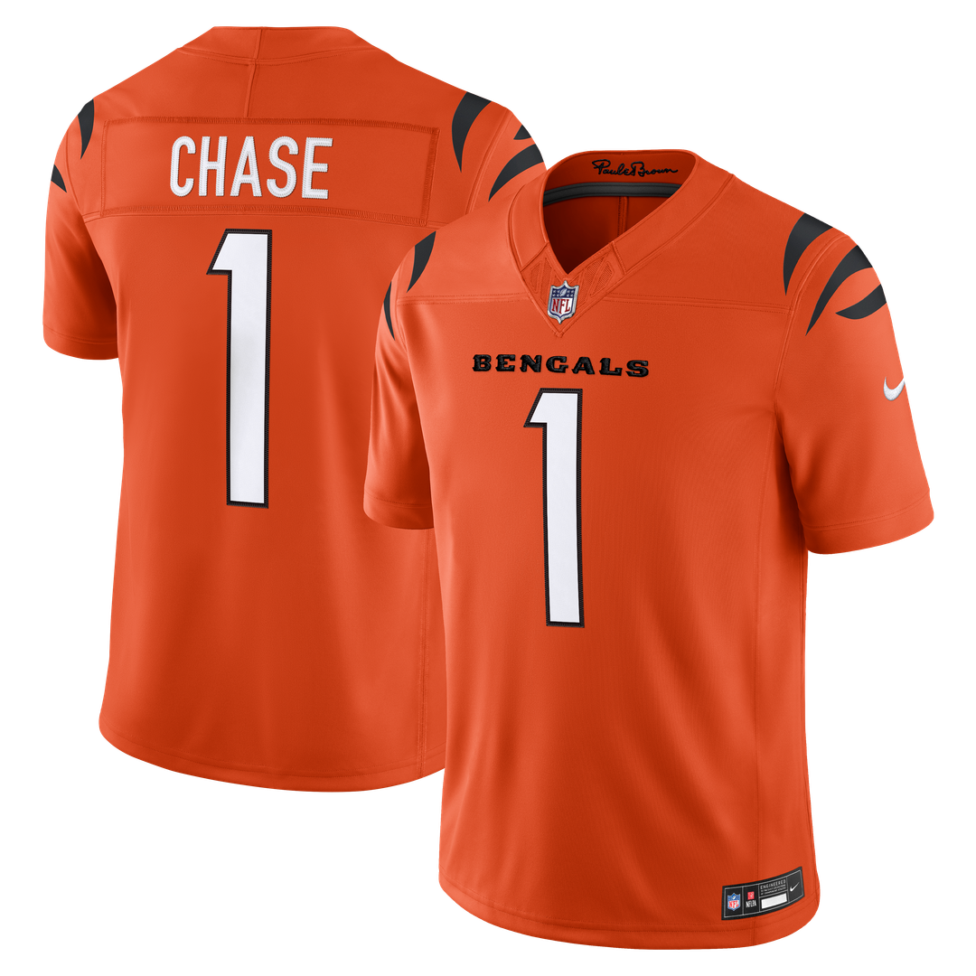 Ja'Marr Chase Cincinnati Bengals Alternate Stitched Jersey - Orange