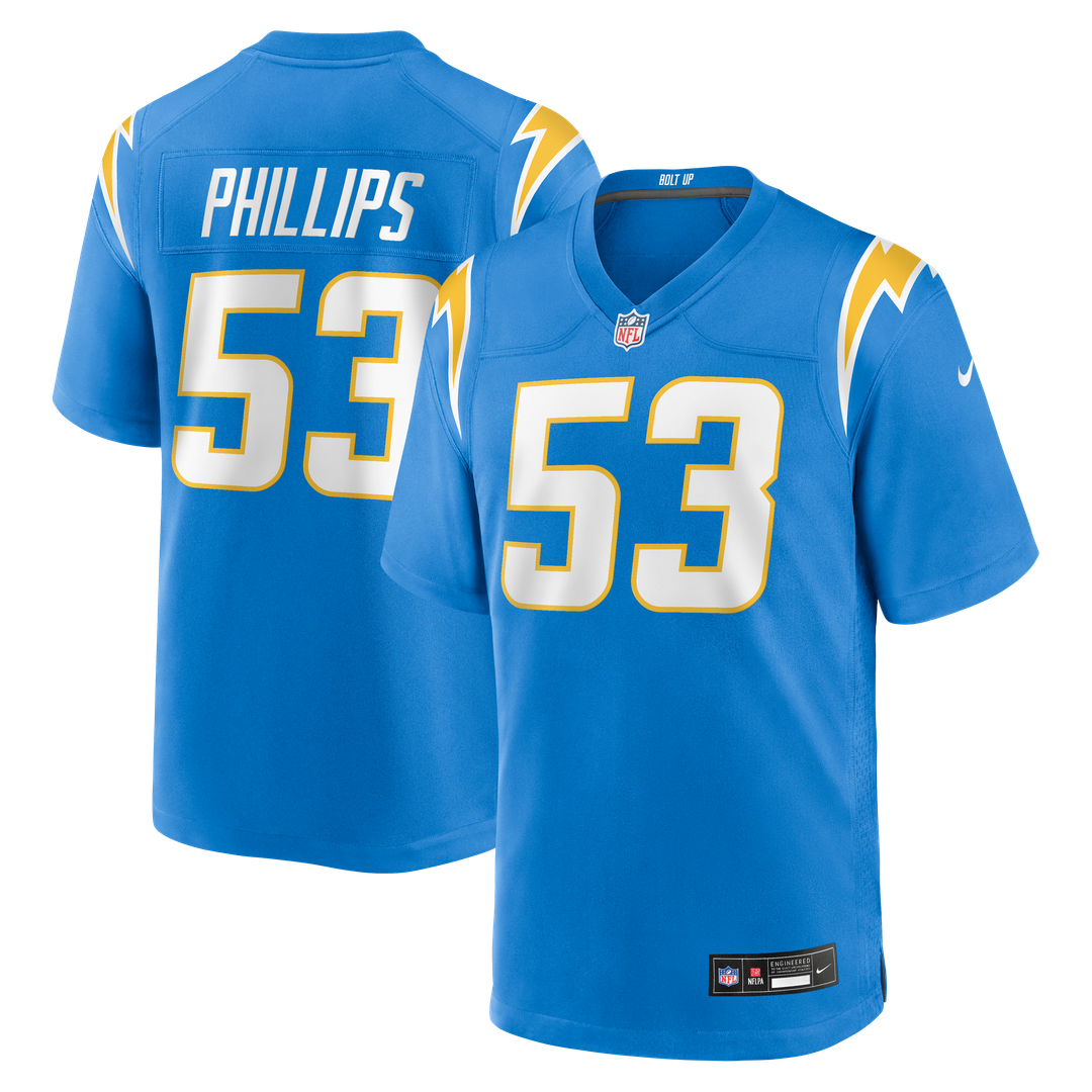 Del'Shawn Phillips Los Angeles Chargers Team Jersey - Powder Blue