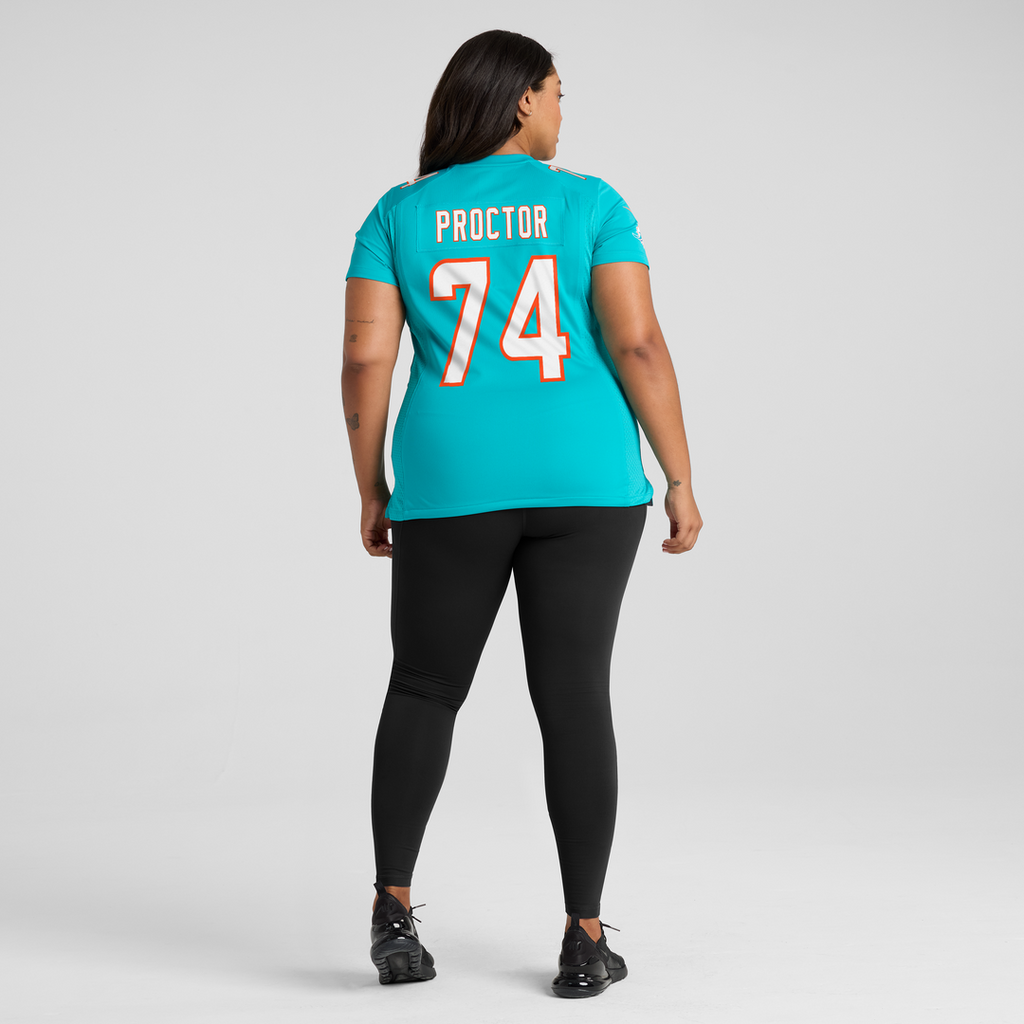 Kadyn Proctor Miami Dolphins Women's Team Jersey - Aqua