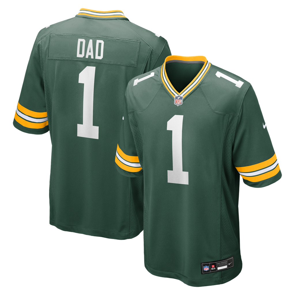 Number 1 Dad Green Bay Packers Jersey - Green