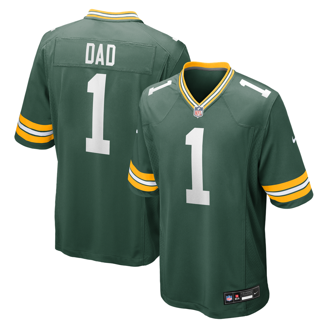 Number 1 Dad Green Bay Packers Jersey - Green