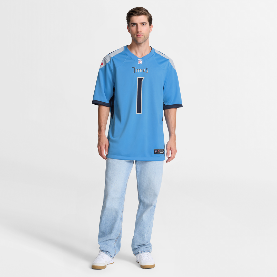 Cameron Ward Tennessee Titans Team Jersey - Light Blue