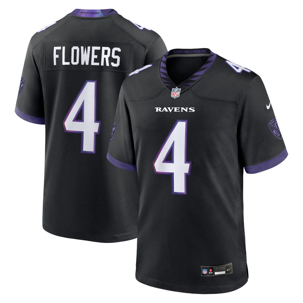 Zay Flowers Baltimore Ravens Alternate Jersey - Purple