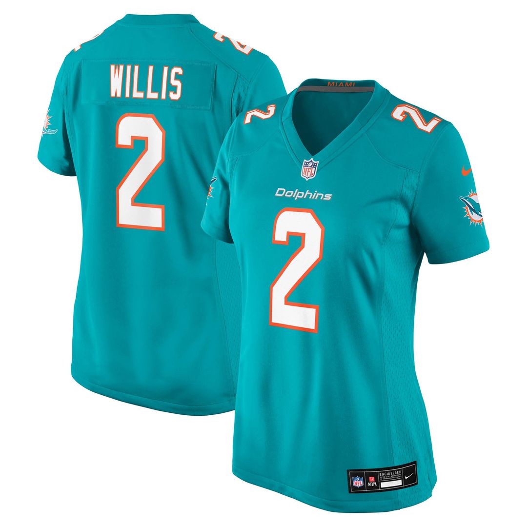 Malik Willis Miami Dolphins Women's Jersey - Aqua