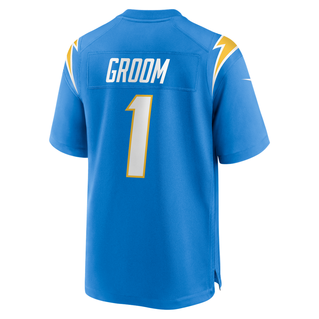 Number 1 Groom Los Angeles Chargers Jersey - Powder Blue