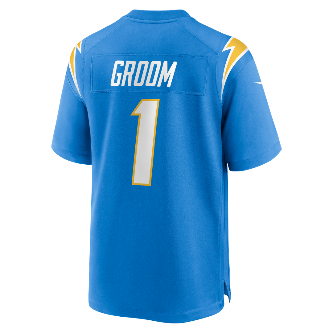 Number 1 Groom Los Angeles Chargers Jersey - Powder Blue