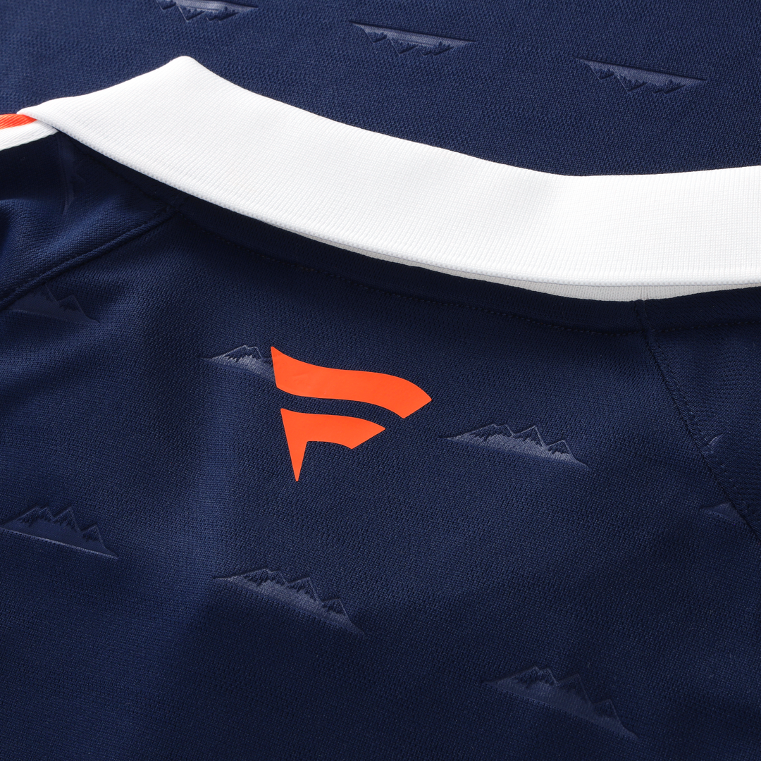 Denver Broncos Youth Football x Football Collared Fan Top - Navy