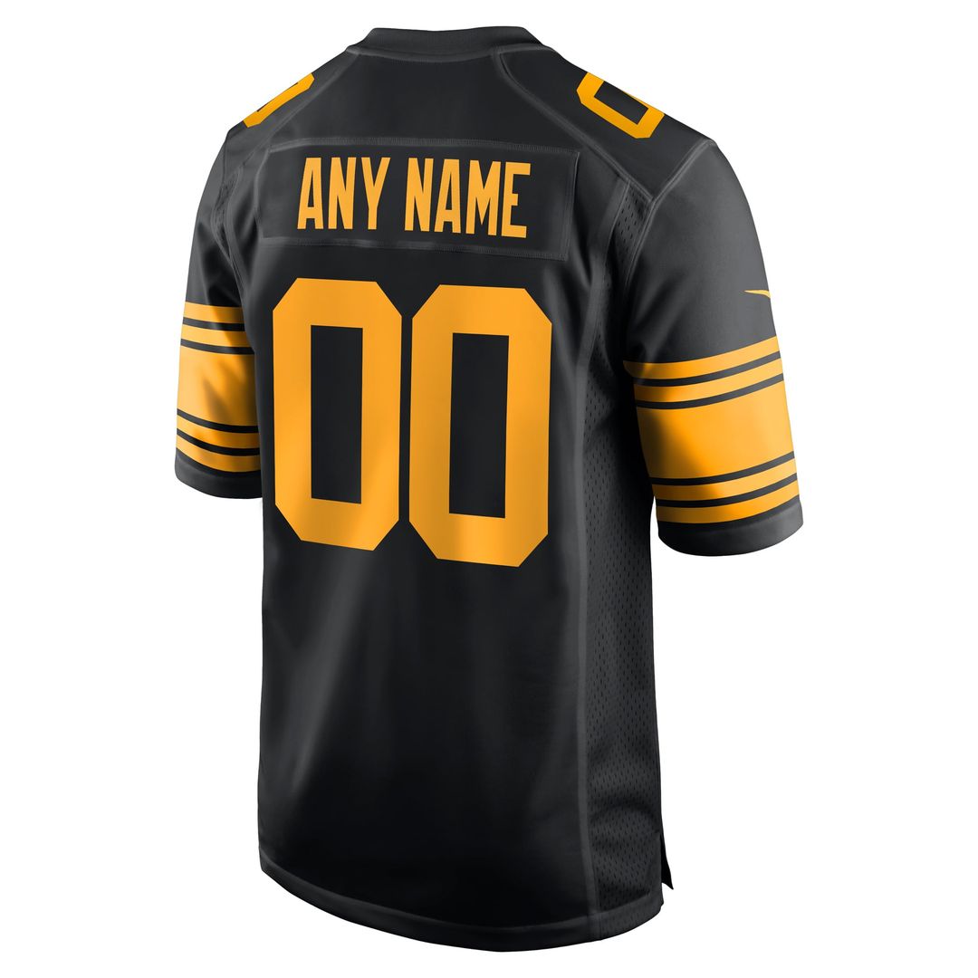 Pittsburgh Steelers Alternate Custom Jersey - Black