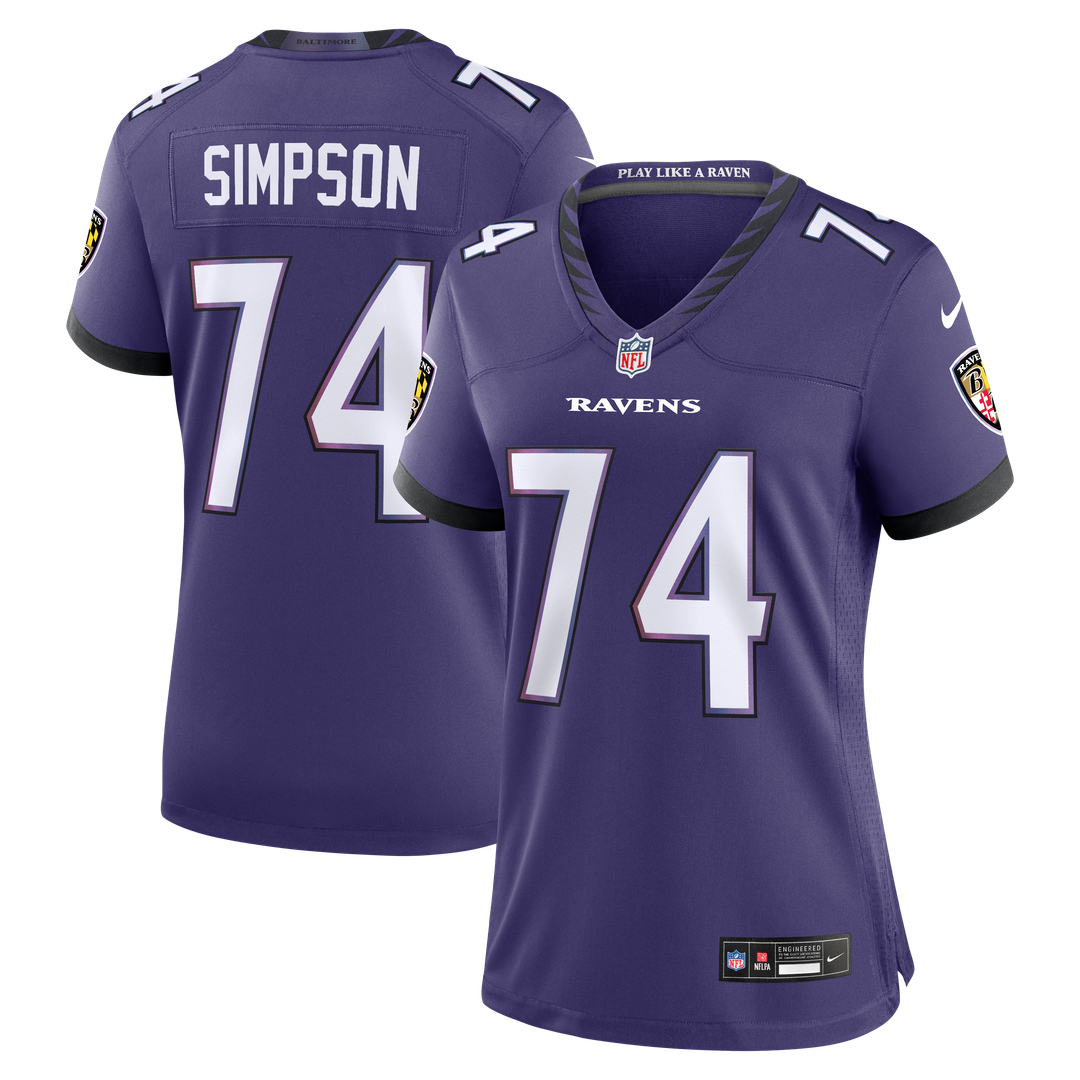 John Simpson Baltimore Ravens Women's Team Jersey - Purple