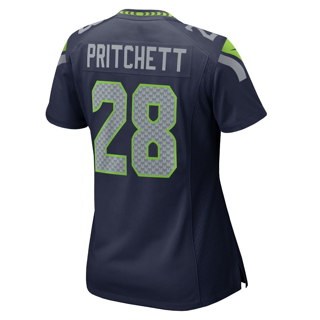 Nehemiah Pritchett Seattle Seahawks Women's Team Jersey - College Navy