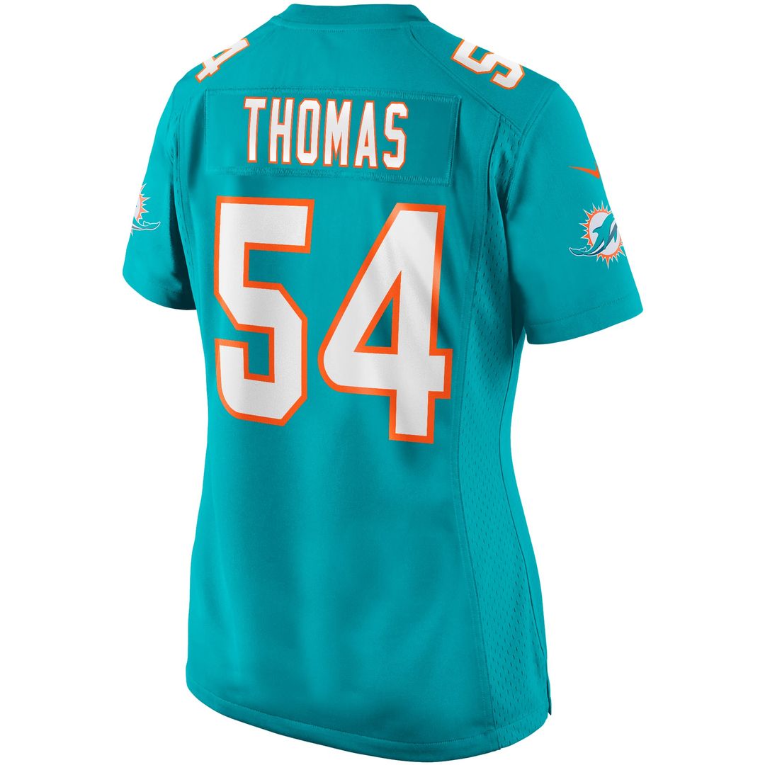Zach Thomas Miami Dolphins Women's Game Retired Player Jersey - Aqua