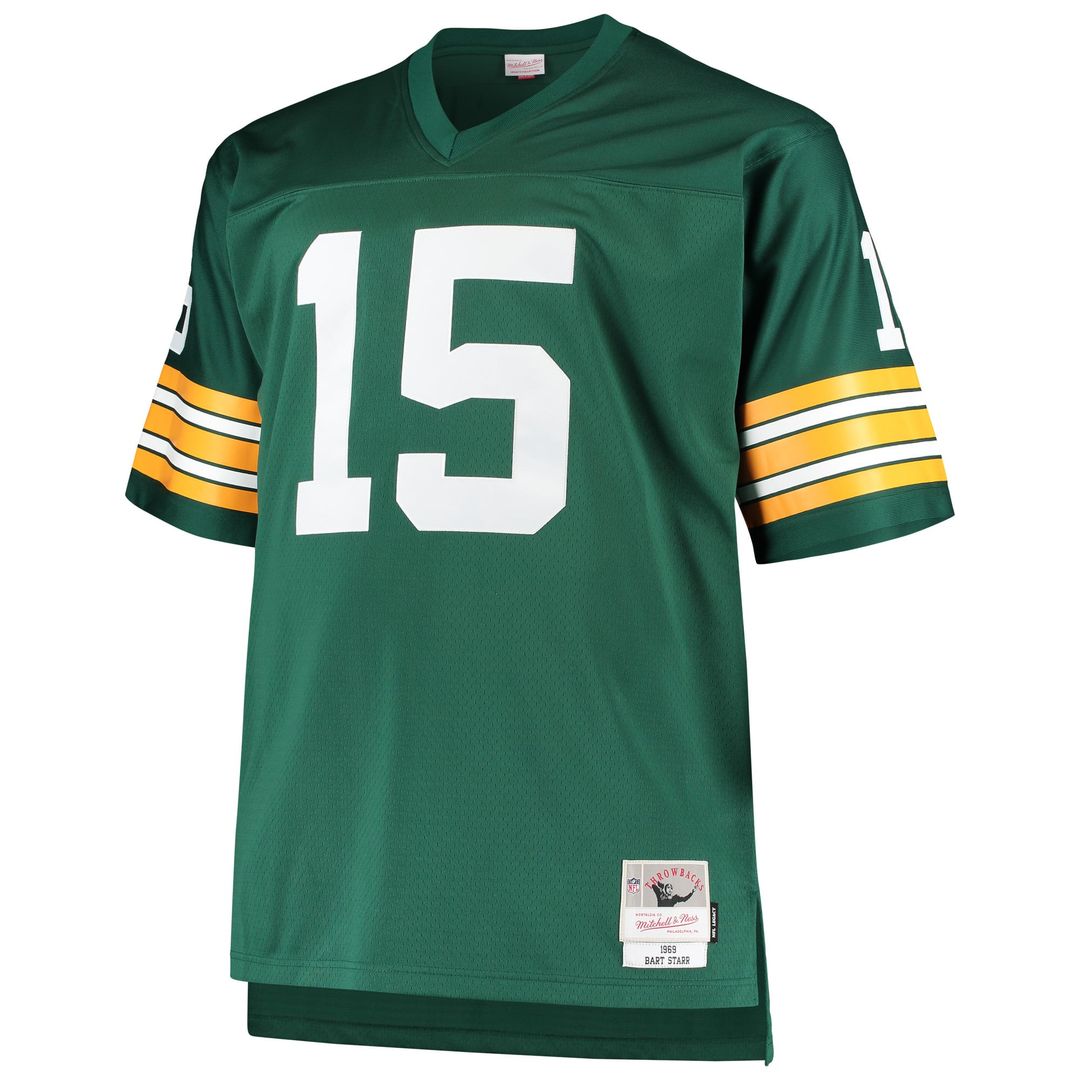 Bart Starr Green Bay Packers Big & Tall 1968 Retired Player Jersey - Green