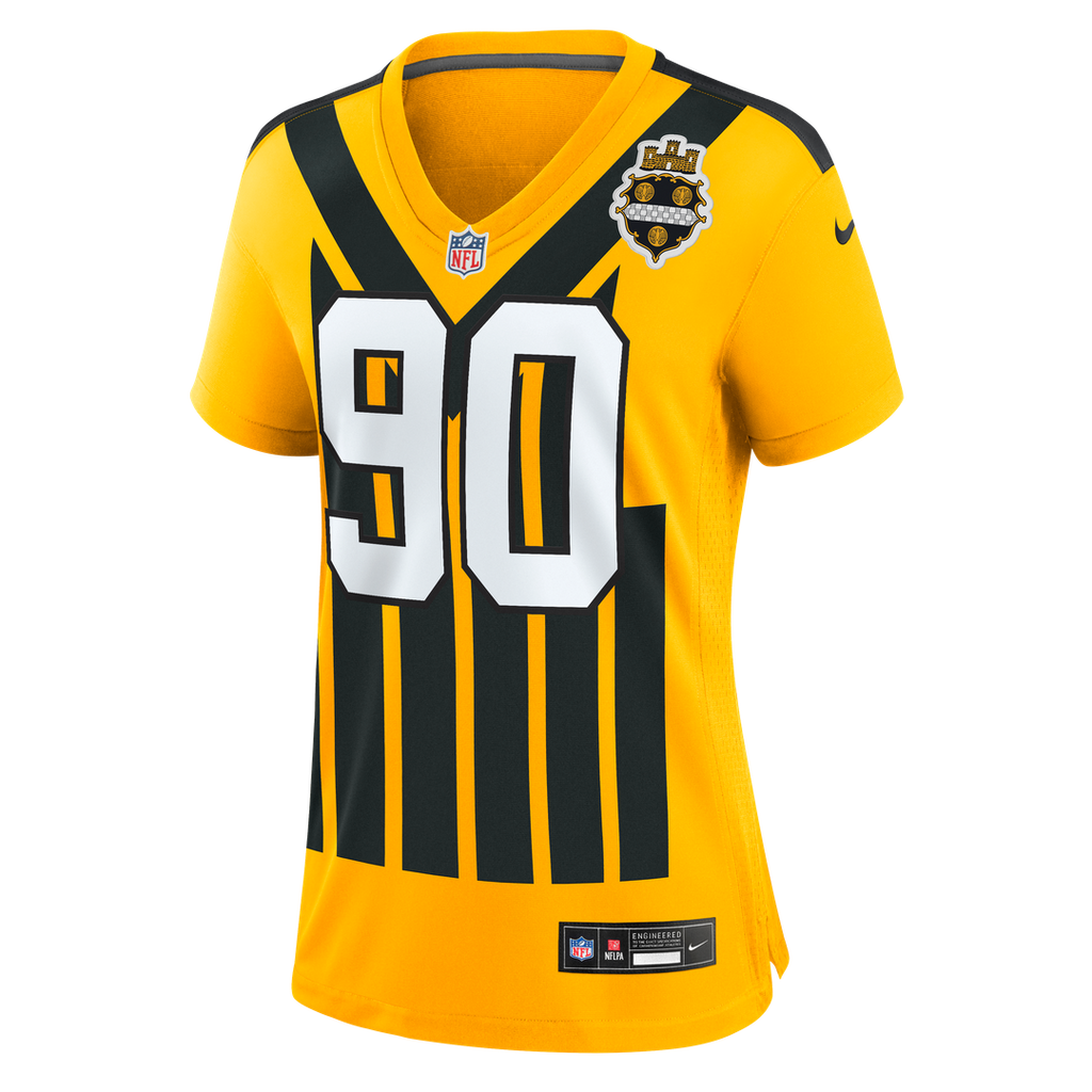 T.J. Watt Pittsburgh Steelers Women's Alternate 1933 Throwback Jersey - Gold
