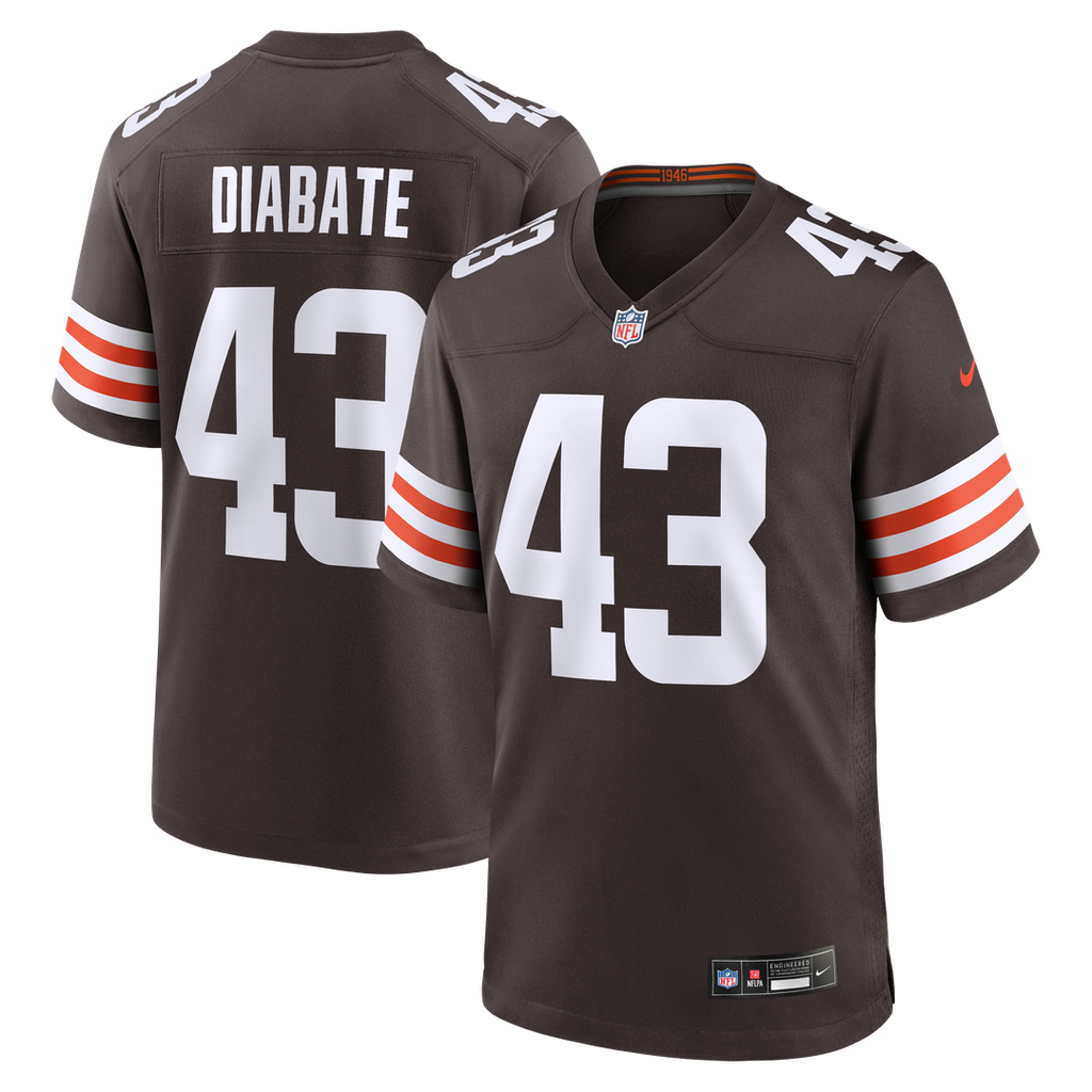 Mohamoud Diabate Cleveland Browns Team Jersey - Brown
