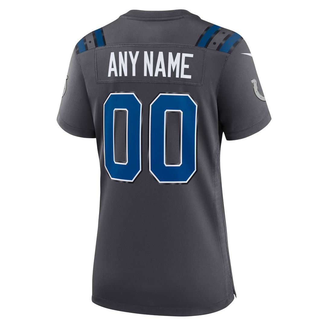 Indianapolis Colts Women's 2026 Rivalries Collection Game Custom Jersey - Anthracite