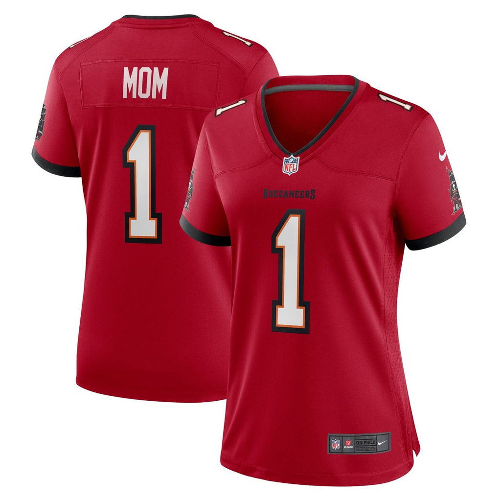 Number 1 Mom Tampa Bay Buccaneers Women's Jersey - Red