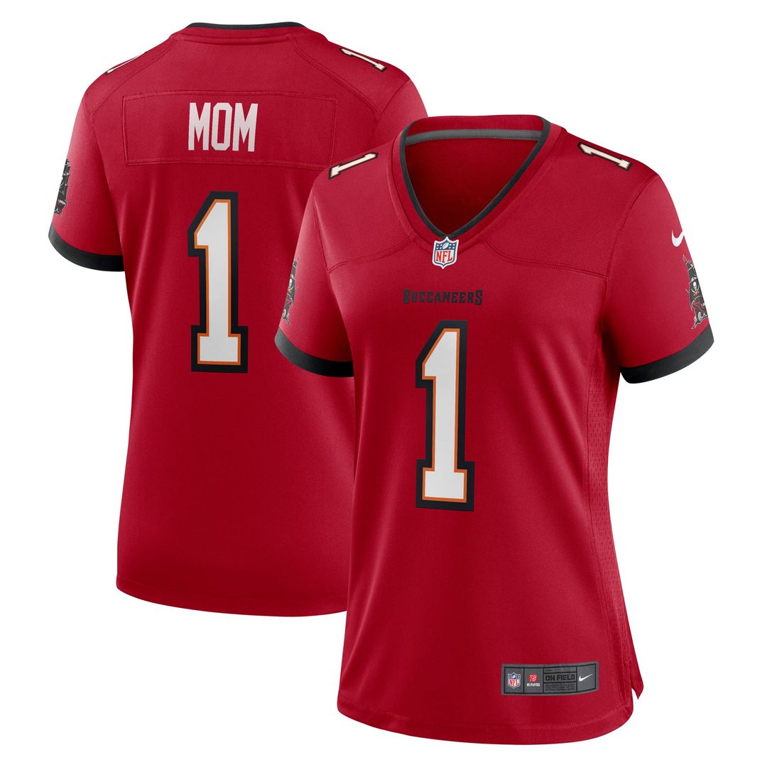 Number 1 Mom Tampa Bay Buccaneers Women's Jersey - Red